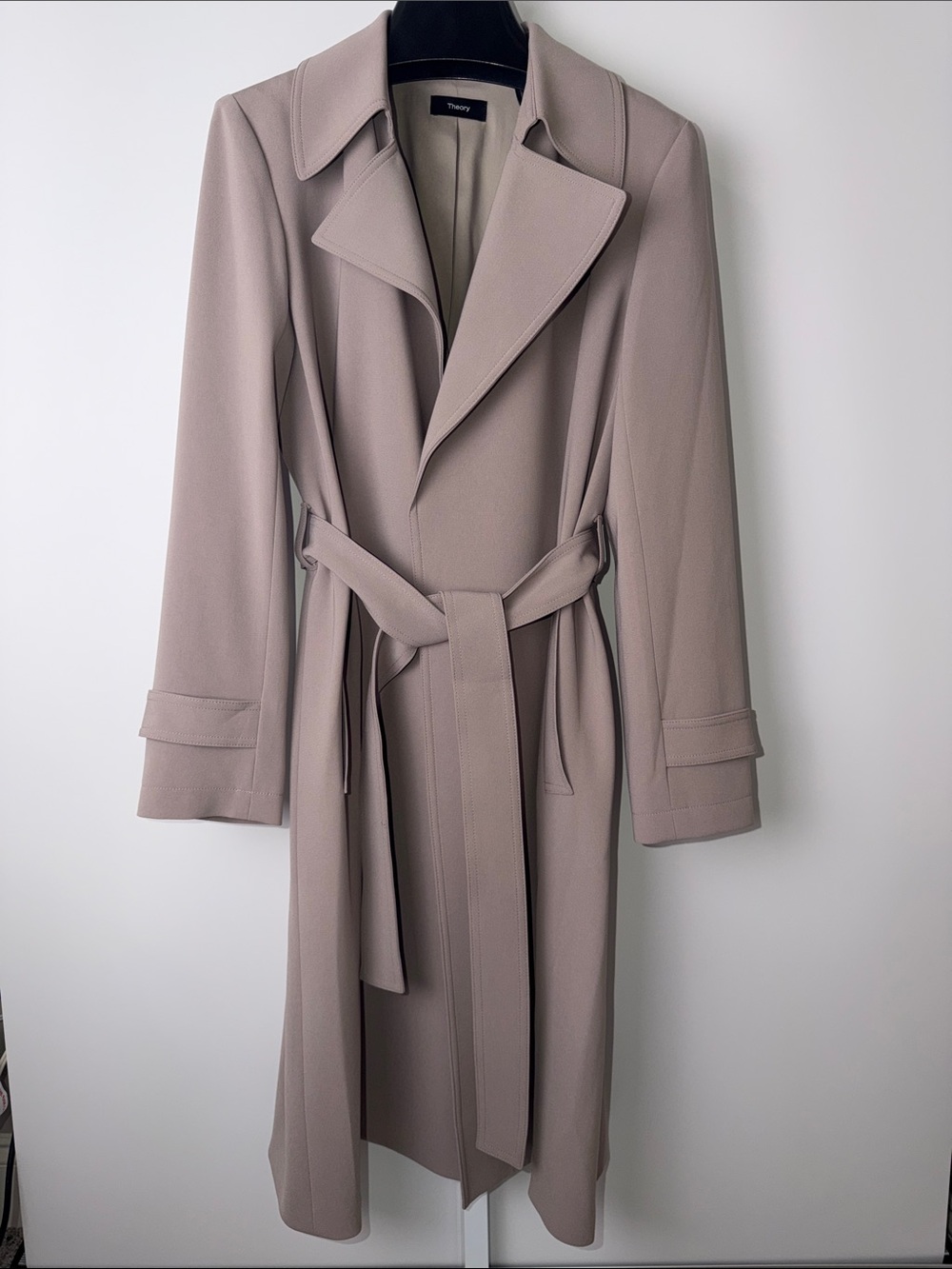 Theory Women's Belted Trench Coat in Taupe